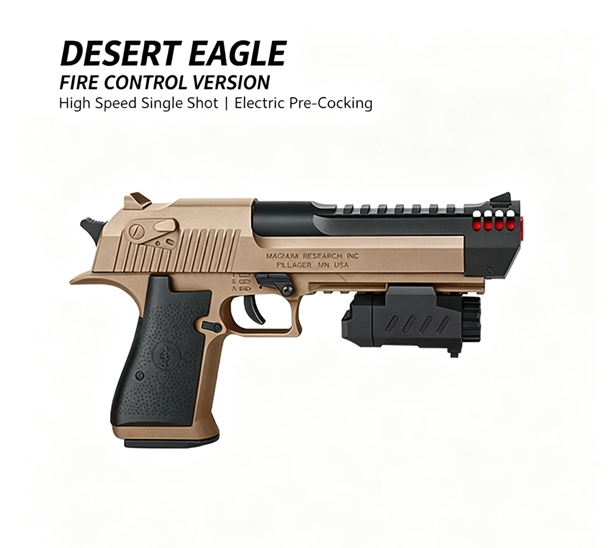 > Desert Eagle Fire Control Version Toy Blaster | Electric Pre-Cocking, High Speed Single & Auto Shot