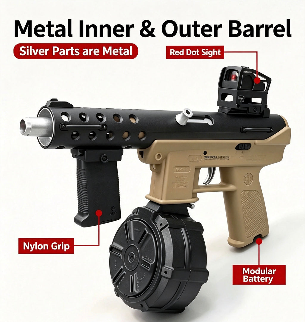 TEC9 Gel Ball Hobby Display Model | Third Generation Luminous Collectible Toy Model