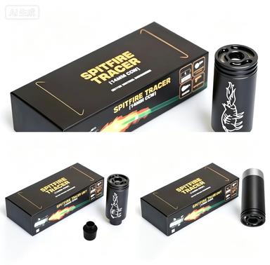 Spitfire Tracer Unit Simulated Flame Effect, Auto‑Activate 14mm CCW Toy Tracer Suppressor