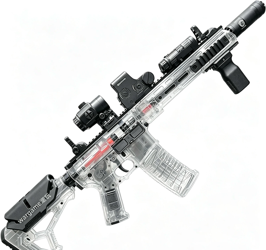 Tian Gong F4 Transparent PC Shell Blaster | Electric Auto & Single Shot, Modifiable Toy for Outdoor Game
