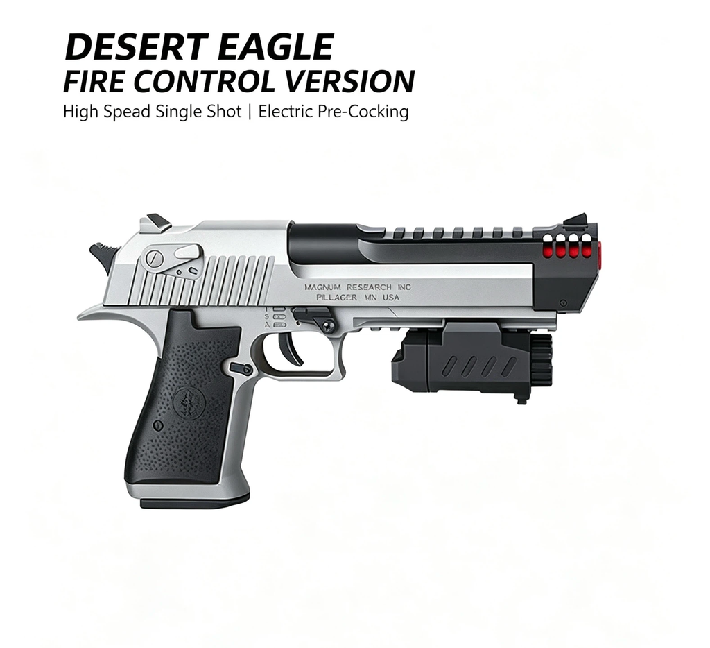 > Desert Eagle Fire Control Version Toy Blaster | Electric Pre-Cocking, High Speed Single & Auto Shot