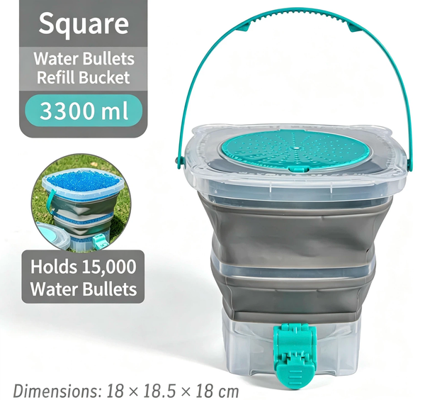 2.5L Collapsible Craft Bead Soaking Bucket | Decorative Bead Storage Container with Filter