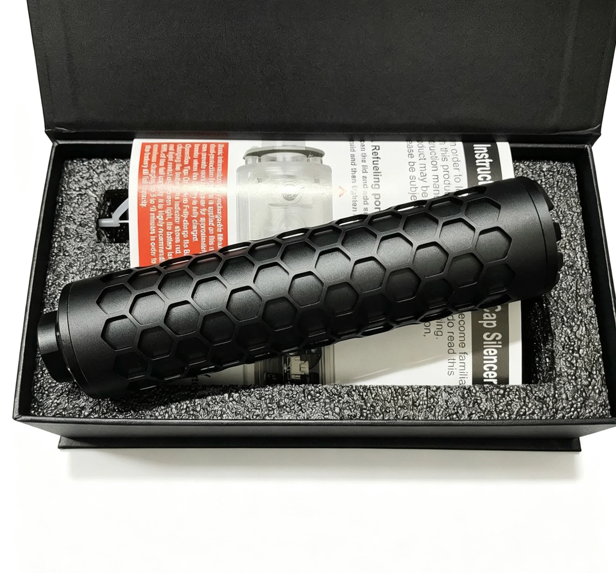 Rechargeable Smoke Tracer Silencer, 14mm Reverse Thread Spitfire Tracer Unit with Flame & Smoke Effect for Gel Blaster Toy