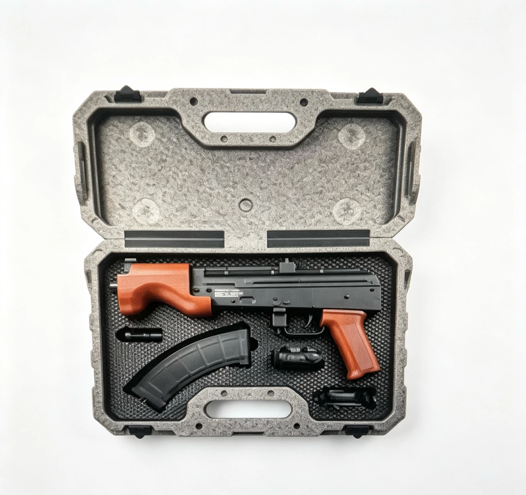 Wood Grain Hobby Toy Launcher, Electric Magazine, Dual Game Modes
