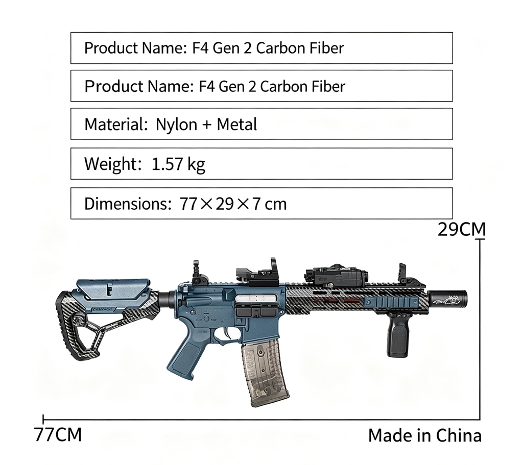 F4 Gen 2 Carbon Fiber Electric Gel Toy Launcher