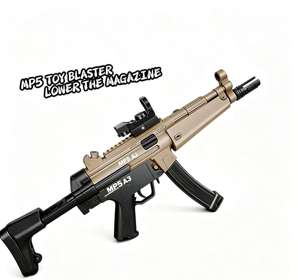 Tactical MP5 Toy Blaster, Linkage Recoil, Adjustable Stock