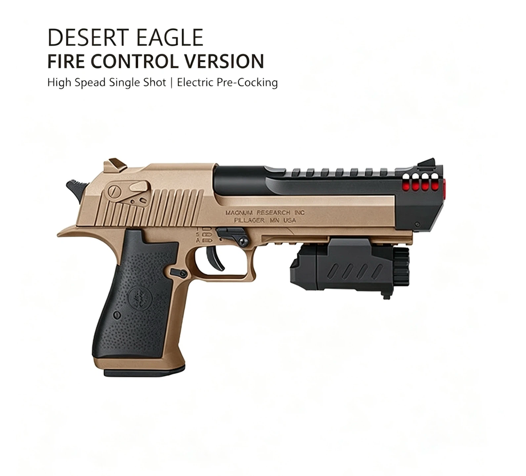 > Desert Eagle Fire Control Version Toy Blaster | Electric Pre-Cocking, High Speed Single & Auto Shot