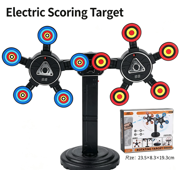 Electric Rotating Scoring Target, Auto Reset Shooting Target for Soft Darts & Water Darts, Kids Shooting Game Toy