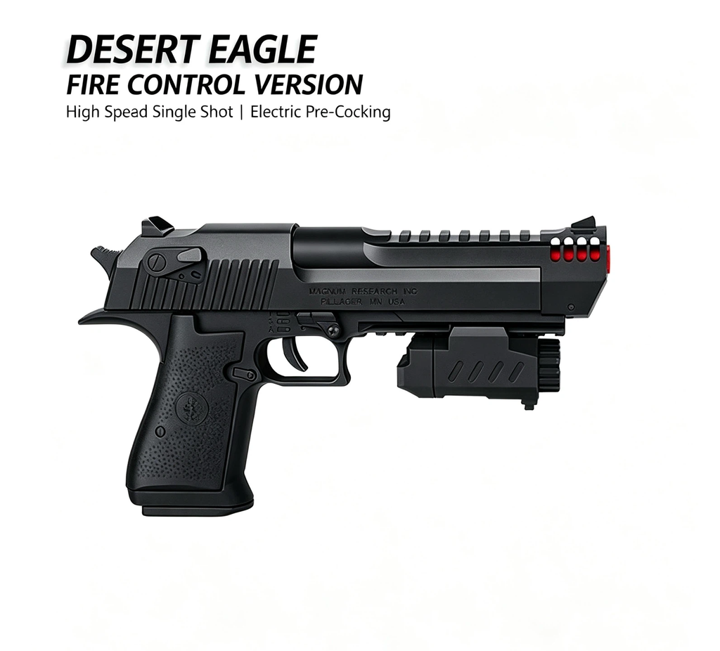 > Desert Eagle Fire Control Version Toy Blaster | Electric Pre-Cocking, High Speed Single & Auto Shot