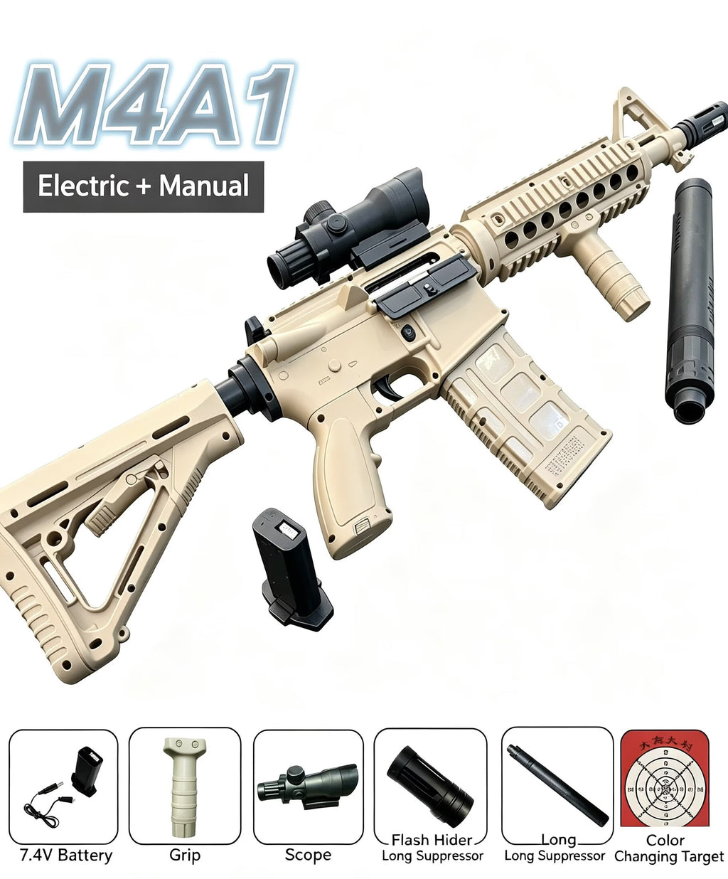 Elektrisches taktisches Spielzeugmodell aus Nylon M4