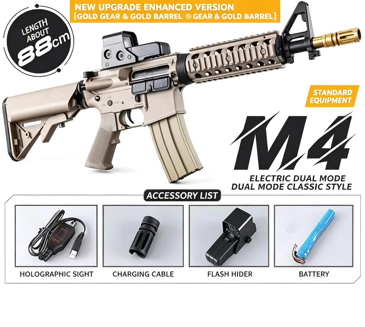 M4 Metal Gear 5.0 | Red Falcon Fire Control Gel Blaster
