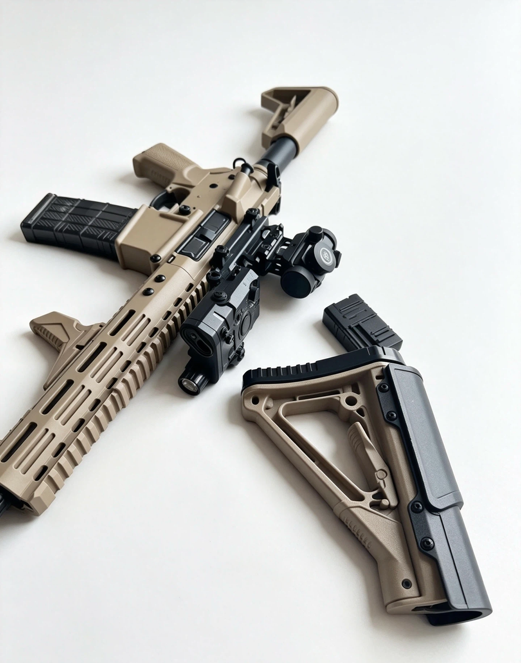 N4 Tactical Toy Blaster，Single‑Shot / Auto / Pre‑Feed Mode
