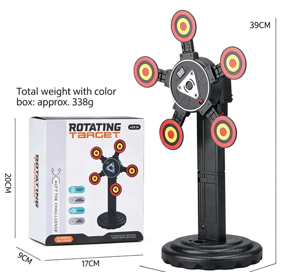Electric Rotating Scoring Target, Auto Reset Shooting Target for Soft Darts & Water Darts, Kids Shooting Game Toy