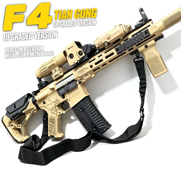 F4 Wargame Electric Toy Blaster with Metal Gear & Blowback Effect