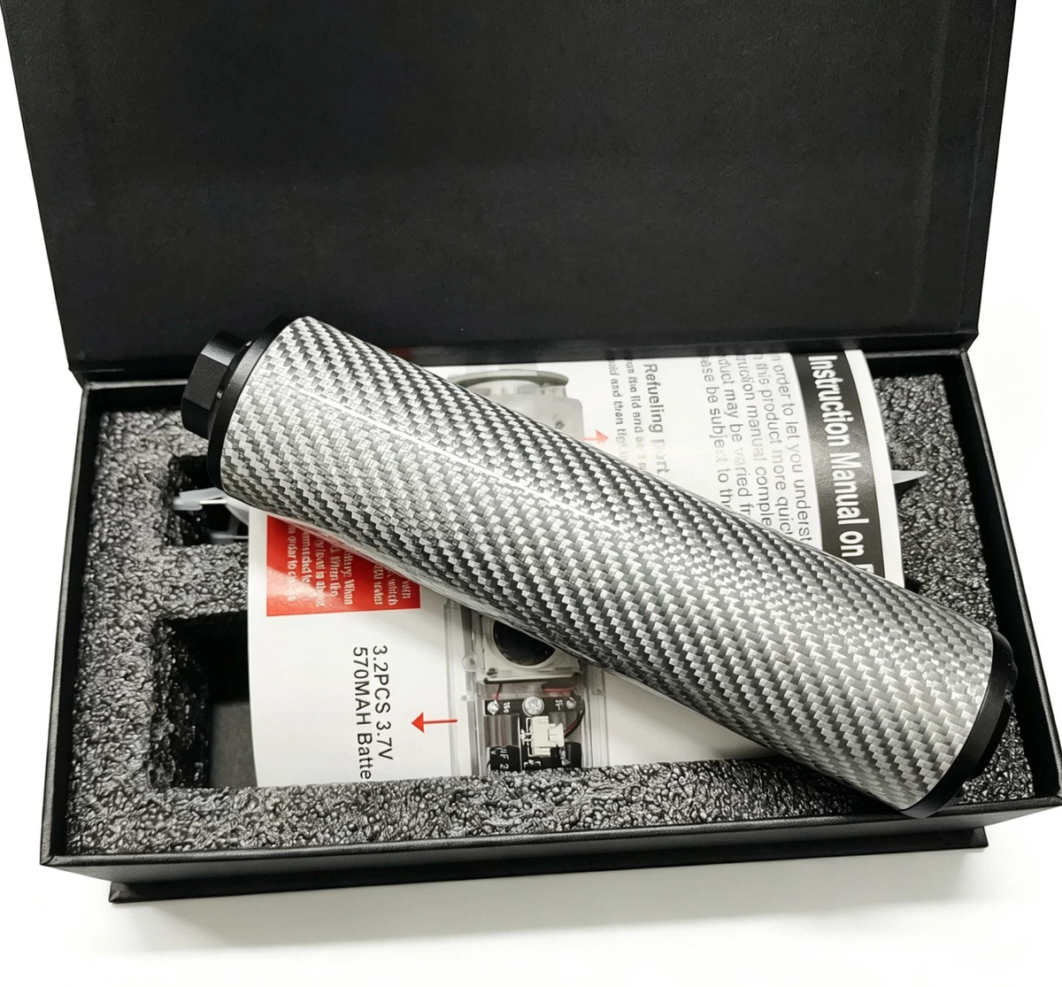 Rechargeable Smoke Tracer Silencer, 14mm Reverse Thread Spitfire Tracer Unit with Flame & Smoke Effect for Gel Blaster Toy