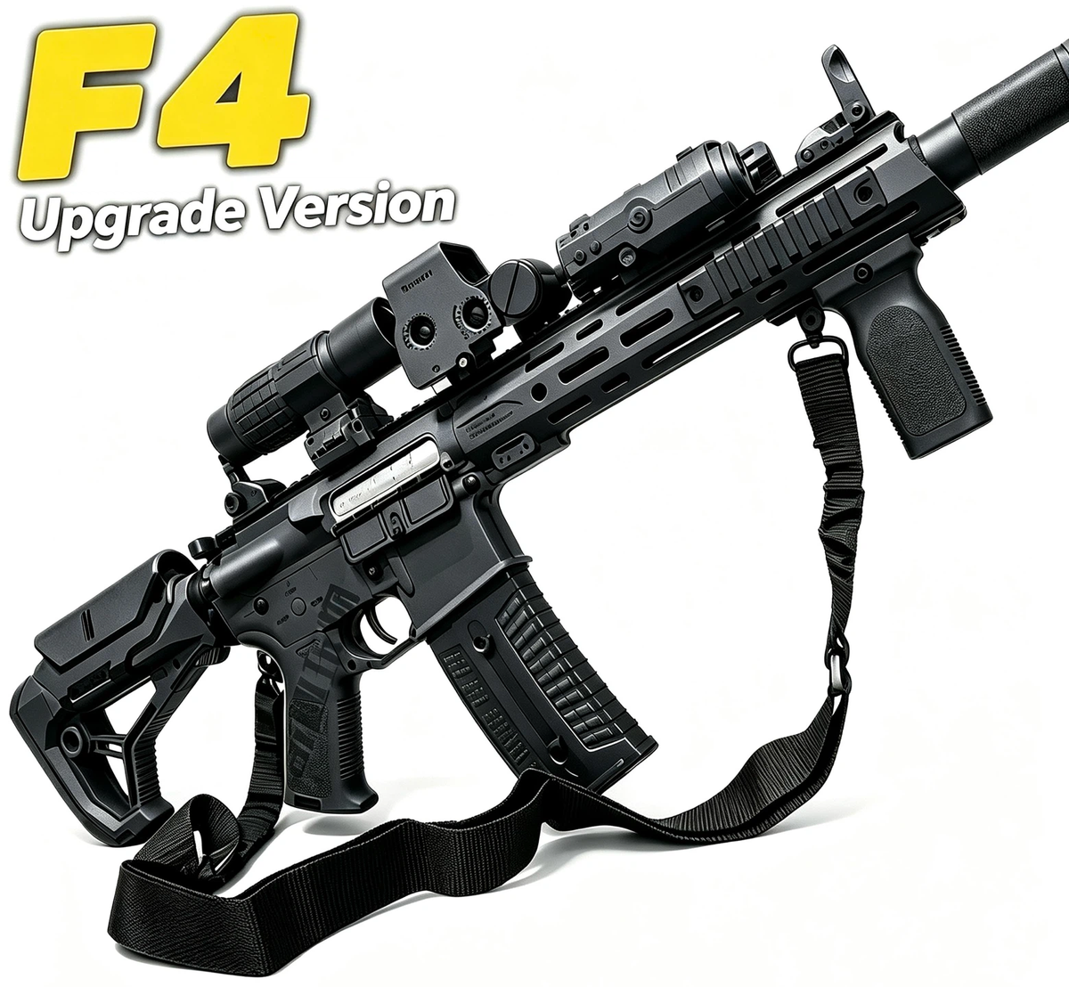 F4 Wargame Electric Toy Blaster with Metal Gear & Blowback Effect
