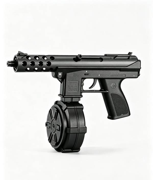 Full‑Auto TEC‑9 Toy Blaster, Alloy Gearbox & Fire Control System, Outdoor Game Toy