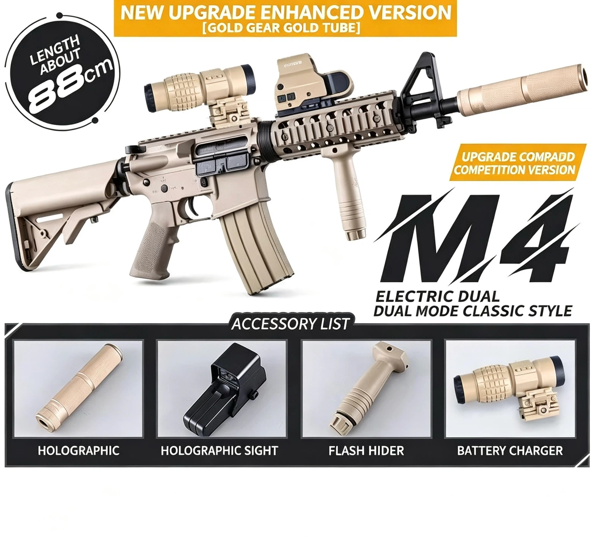 M4 Metal Gear 5.0 | Red Falcon Fire Control Gel Blaster