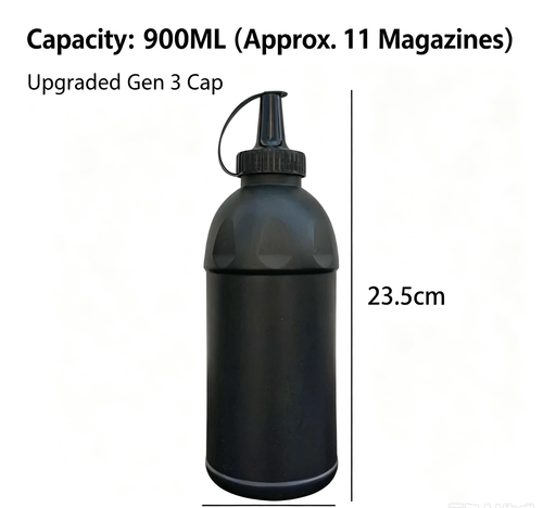 900ML Fast Loading Squeeze Bottle, Gen 3 Upgraded Cap Toy Gel Bead Refill Container, Black & White Option