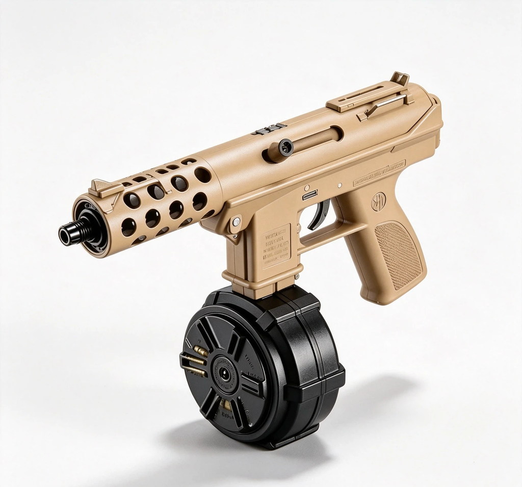 Full‑Auto TEC‑9 Toy Blaster, Alloy Gearbox & Fire Control System, Outdoor Game Toy