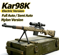 Kar98K Spielzeug-Blaster-Modell, Nylon, elektrisch betrieben, Halb- und Vollautomatik-Modus, Requisite für Cosplay und Outdoor-Spiele