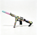 Glow‑in‑the‑Dark TEC‑9 Cartoon Printed Toy Blaster, Built‑in Lighting For Night Game