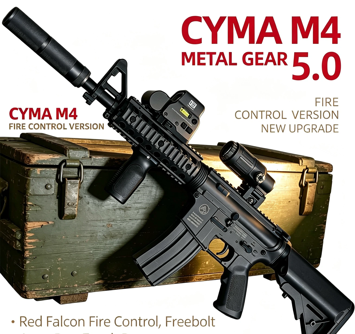 M4 Metal Gear 5.0 | Red Falcon Fire Control Gel Blaster