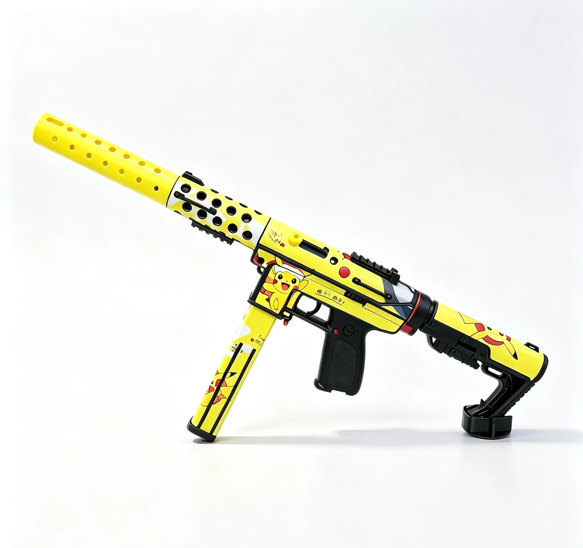 Glow‑in‑the‑Dark TEC‑9 Cartoon Printed Toy Blaster, Built‑in Lighting For Night Game