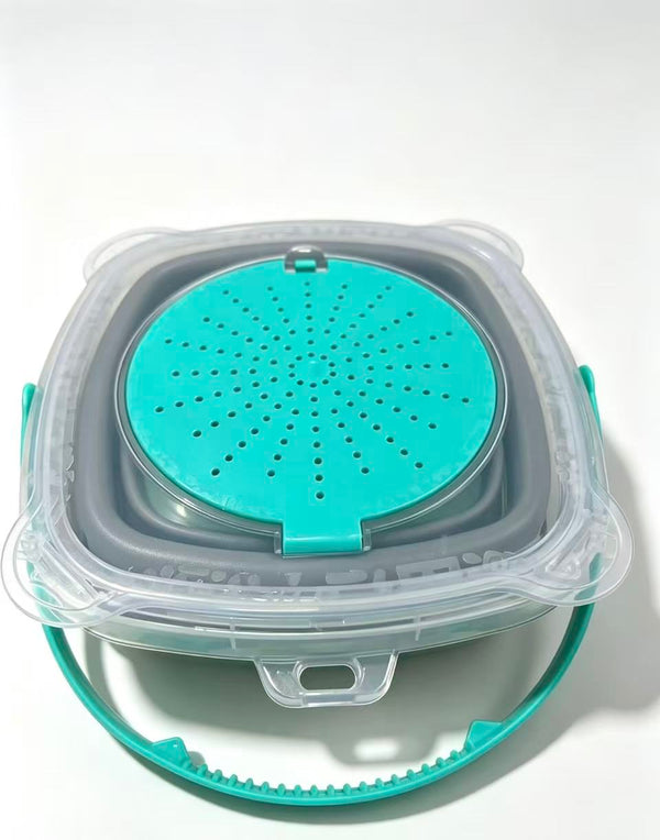 2.5L Collapsible Craft Bead Soaking Bucket | Decorative Bead Storage Container with Filter