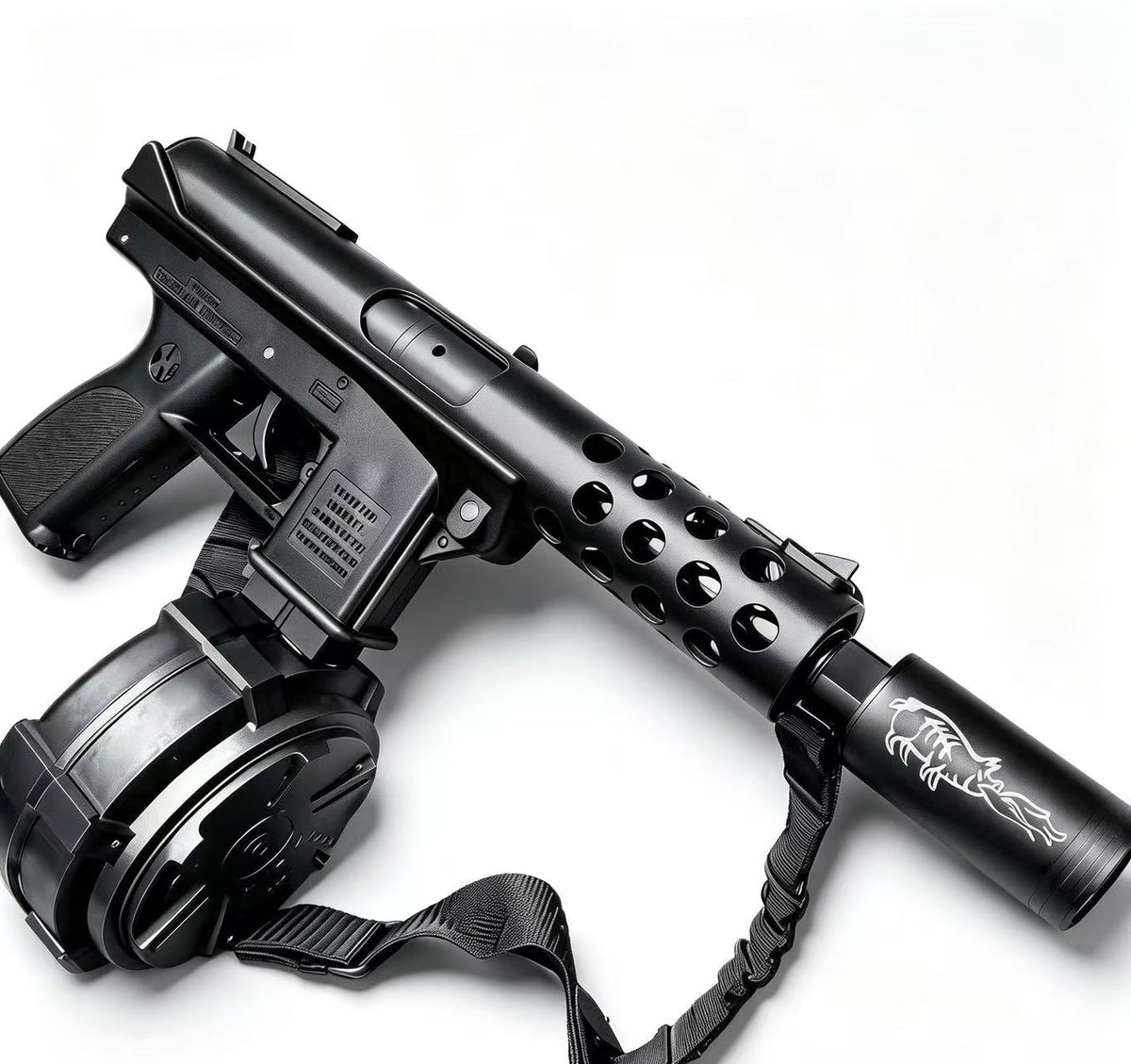 Full‑Auto TEC‑9 Toy Blaster, Alloy Gearbox & Fire Control System, Outdoor Game Toy